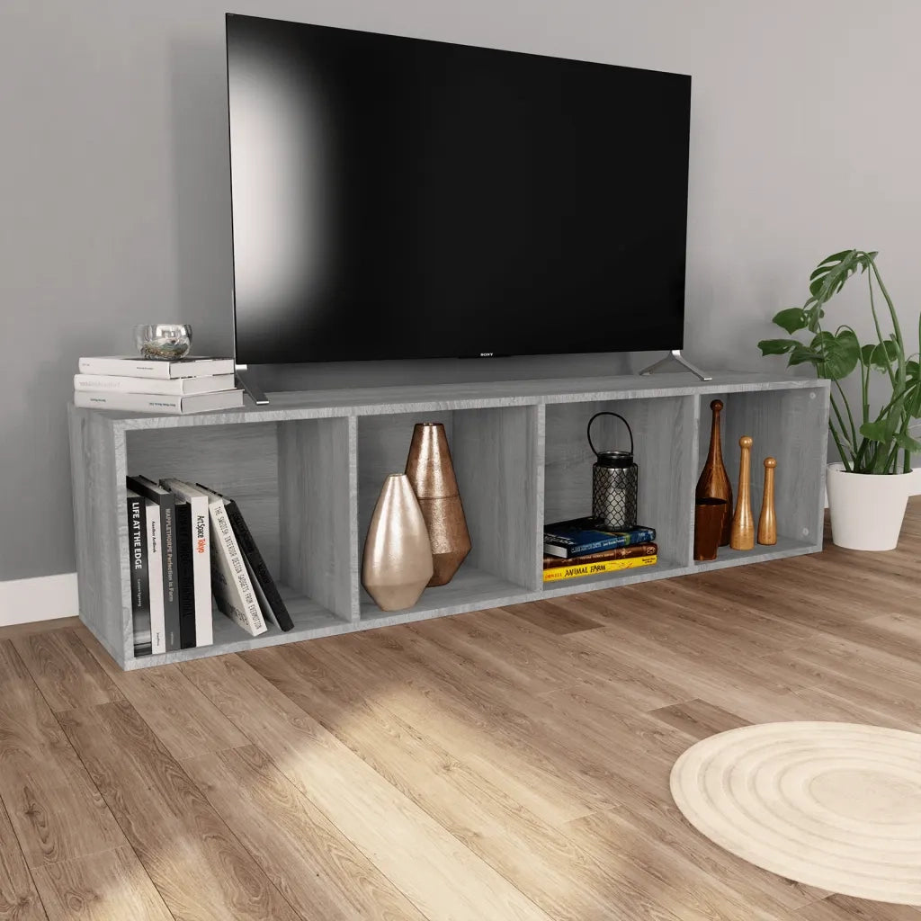 Libreria/Mobile TV Grigio Sonoma 36x30x143 cm Legno Multistrato cod mxl 17855