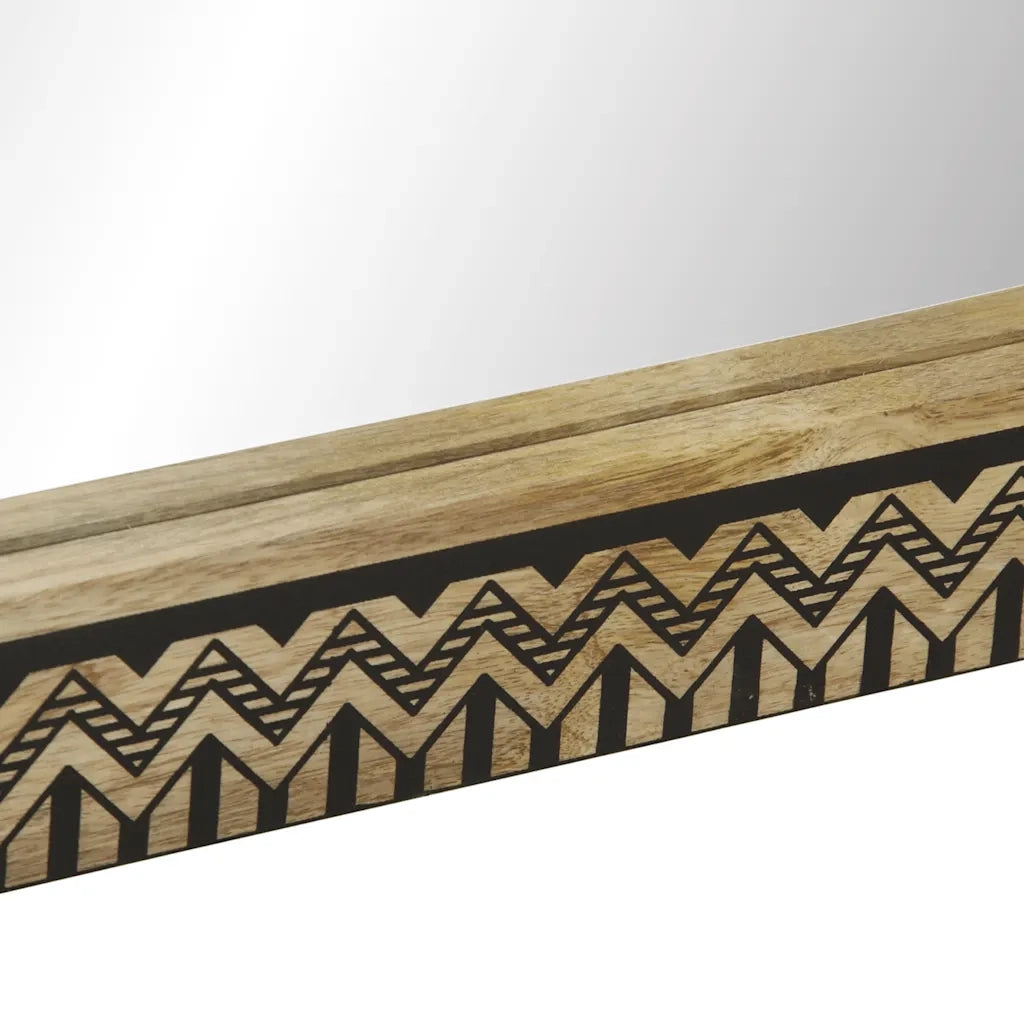 Specchio da bagno-Specchio per Bagno 50x70 cm in Legno Massello di Mango e Vetro