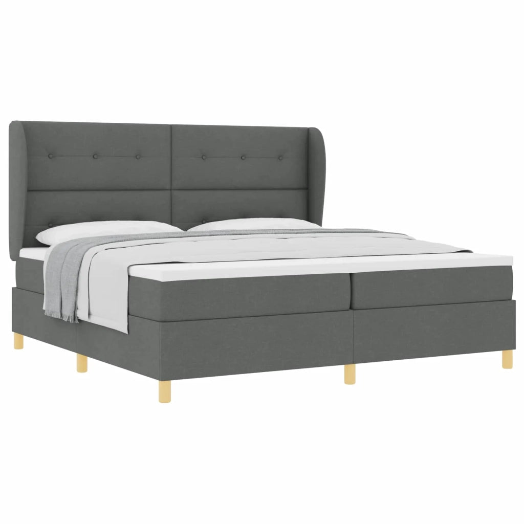 Letto con molle e materasso Grigio Scuro 90x190 cm Tessuto 3340775