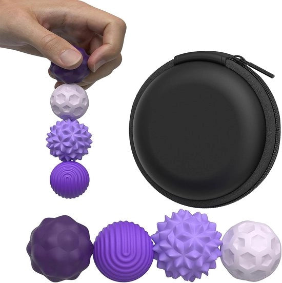 4 pezzi di palline magnetiche colorate - Fidget - Stressbal - grandi palline sensoriali - Per concentrazione e rilassamento - Facili da utilizzare - Ideali per in classe - regalo per uomini, donne e adolescenti
