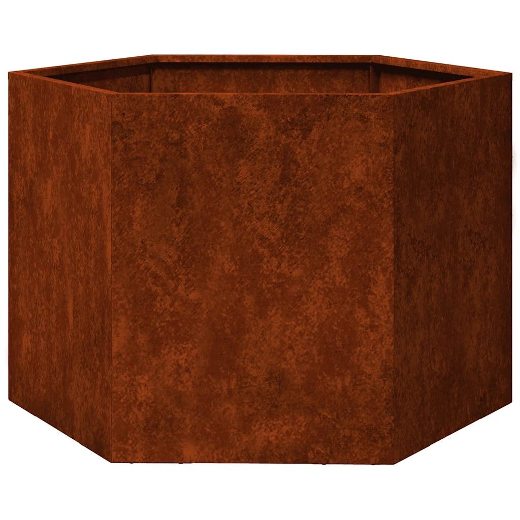 Fioriera Ruggine 60x60x45 cm Acciaio Corten 823675