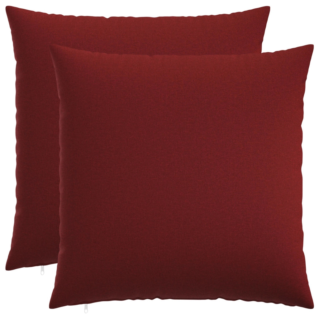 Federa 2 pz HEERLEN Rosso Vino 65 x 65 cm Tessuto 912855