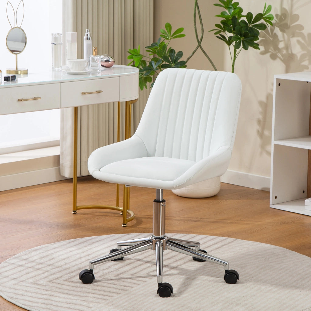 Sedia da ufficio senza braccioli ¨C Xylo ¨C Bianca, altezza regolabile, 52x58x80-90cm