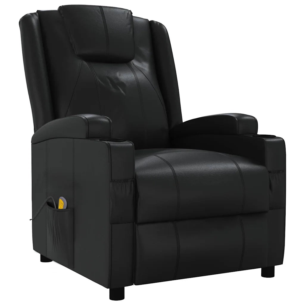Divano Sedia-Poltrona Massaggiante Nera in Similpelle 693687