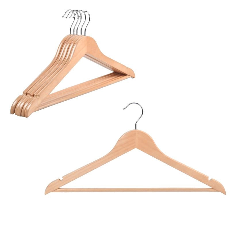 MA MAISON SET 12  GRUCCE IN LEGNO DI BETULLA STRUTTURA ANTISCIVOLO STAMPELLE PER ARMADIO 12H X 44L CM