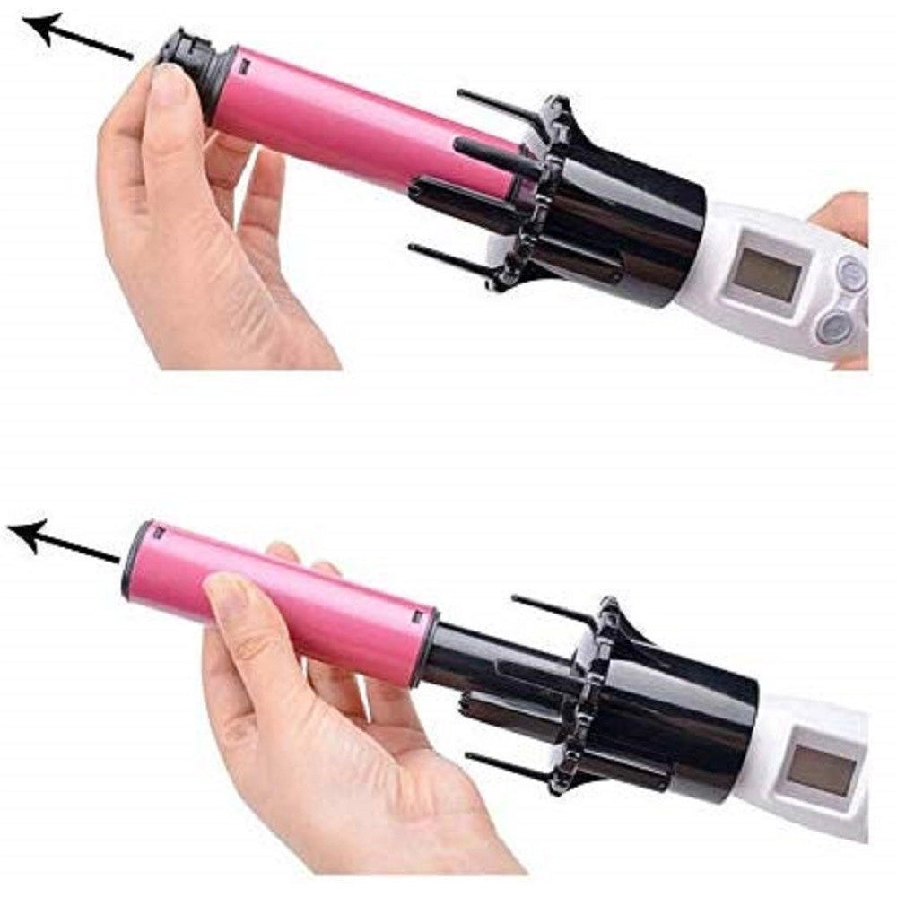 Trade Shop - Ferro Arricciacapelli Piastra Rotante 2in1 Rullo 21-28cm Ht9600 Automatico Ceramica -