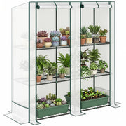 Serra da Giardino con 2 Porte Avvolgibili ¨C Zephmum ¨C Bianco e Verde