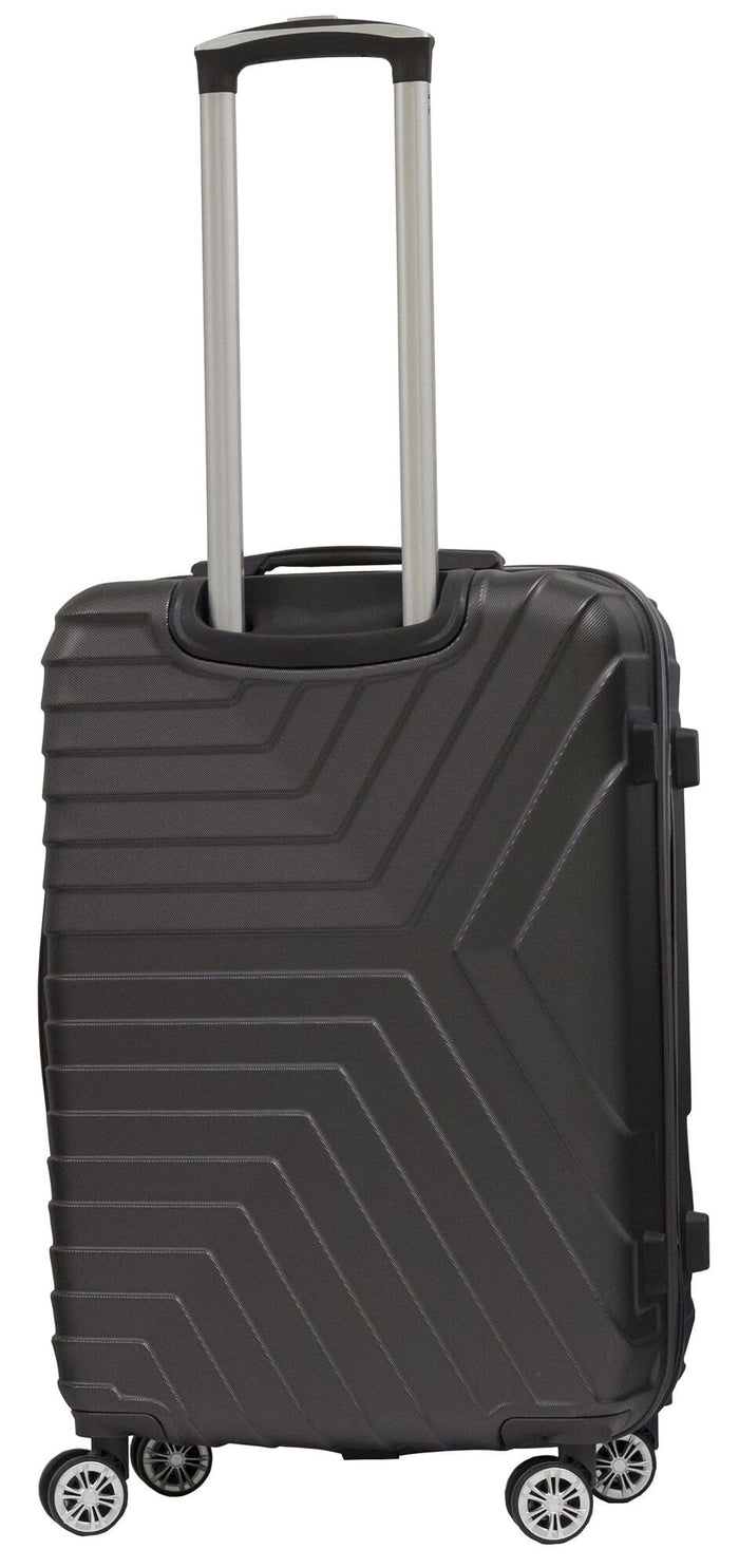 Trolley Valigia Media Rigida in ABS 4 Ruote TSA Ravizzoni Calipso Grigia