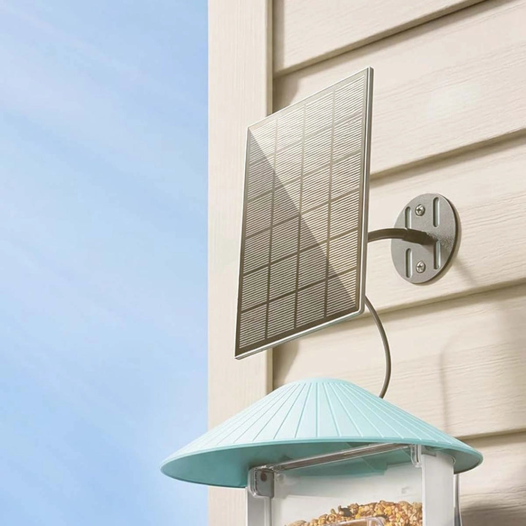 Mangiatoia per Uccelli con Telecamera AI e Pannello Solare IP65 Bianco / Blu Birdfy