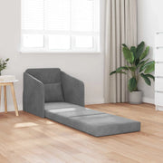 Divano letto Grigio scuro 65 x 80 x 83 cm Velluto 4106649