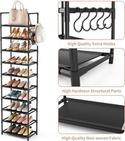 Rack di scarpe con 10 pannelli - rack di archiviazione per scarpe