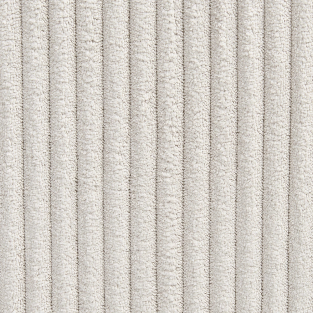 Modulo a un posto con angolo sinistro in velluto a coste beige stile moderno