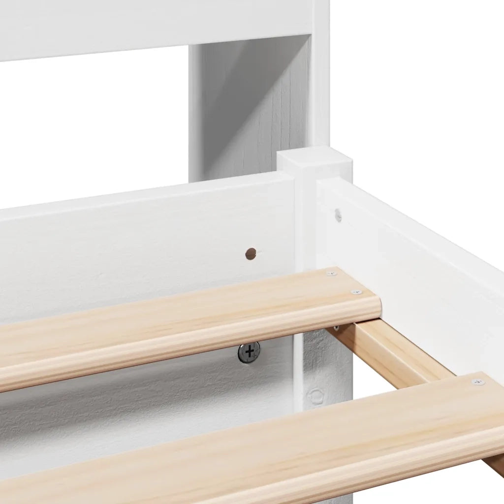 Letto con Libreria senza Materasso 75x190 cm in Legno Pino