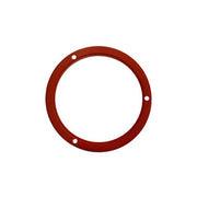 GUARNIZIONE TONDA ASPIRATORI FUMO STUFA PELLET 155MM SILICONE ROSSO 3 FORI - UNIVERSALE
