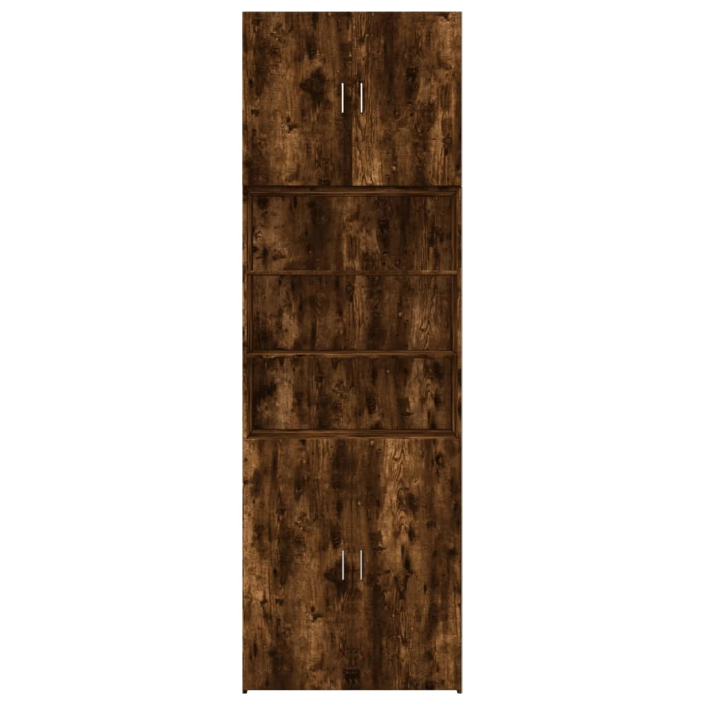 Credenza buffet cassettiera mobile contenitore organizer cucina soggiorno soggiorno alto 80 x 42,5 x 249 cm derivati ​​del legno marrone 02_0033564