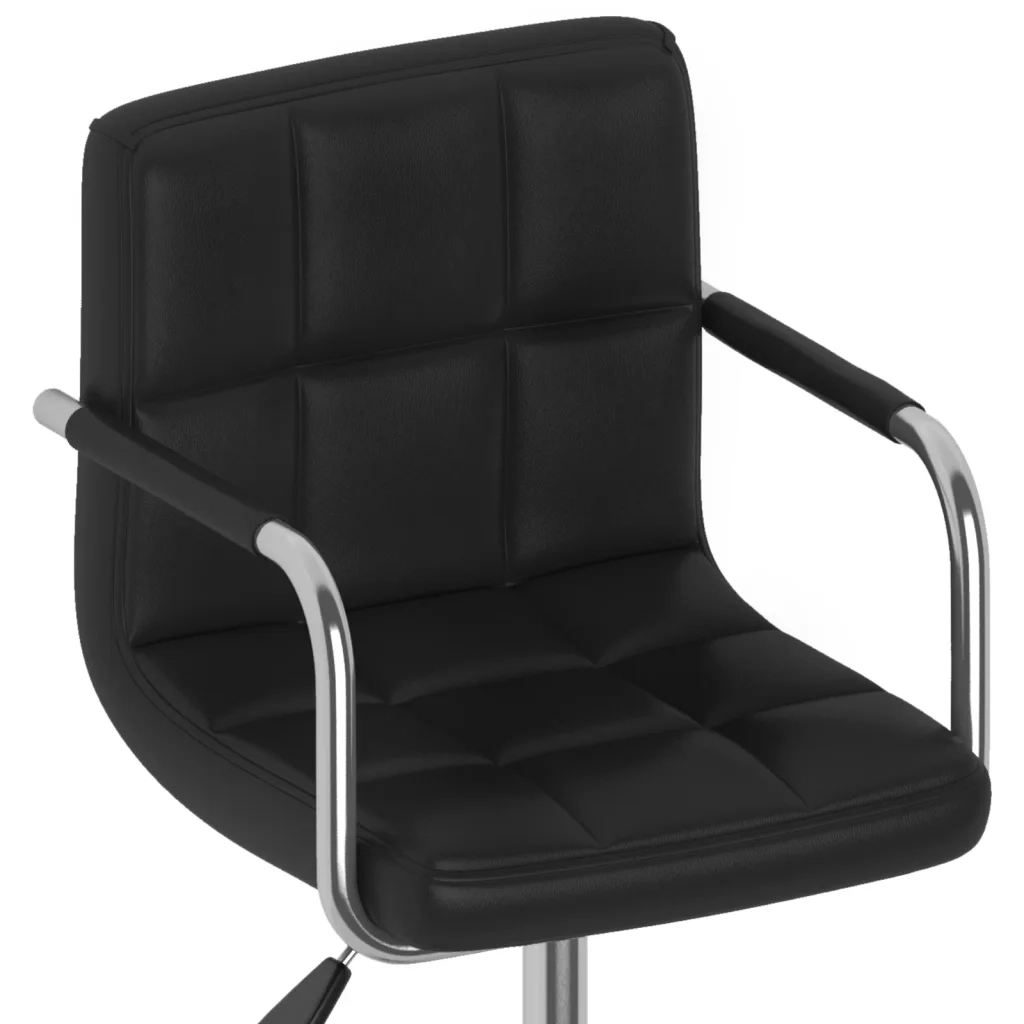 Sedia da Pranzo Girevole Nera in Similpelle cod mxl 55096