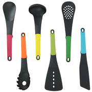 Set utensili da cucina 6 pezzi con manico ergonomico supporto rotante Multicolore Cheffinger
