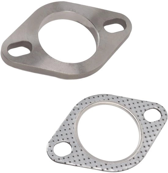 Flessi di scarico in acciaio inossidabile - Set di connessione per flessi di scarico - Prestazioni di chiusura - 2 Bucaneve - Adatto per Catback/Headers - Prevenzione di perdite - Connettore di scarico