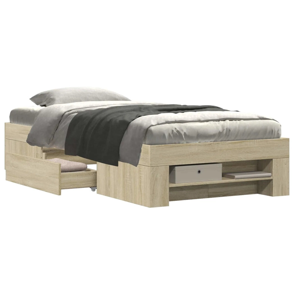 Telaio del letto con storage Rovere Sonoma 80 x 200 cm 3429686