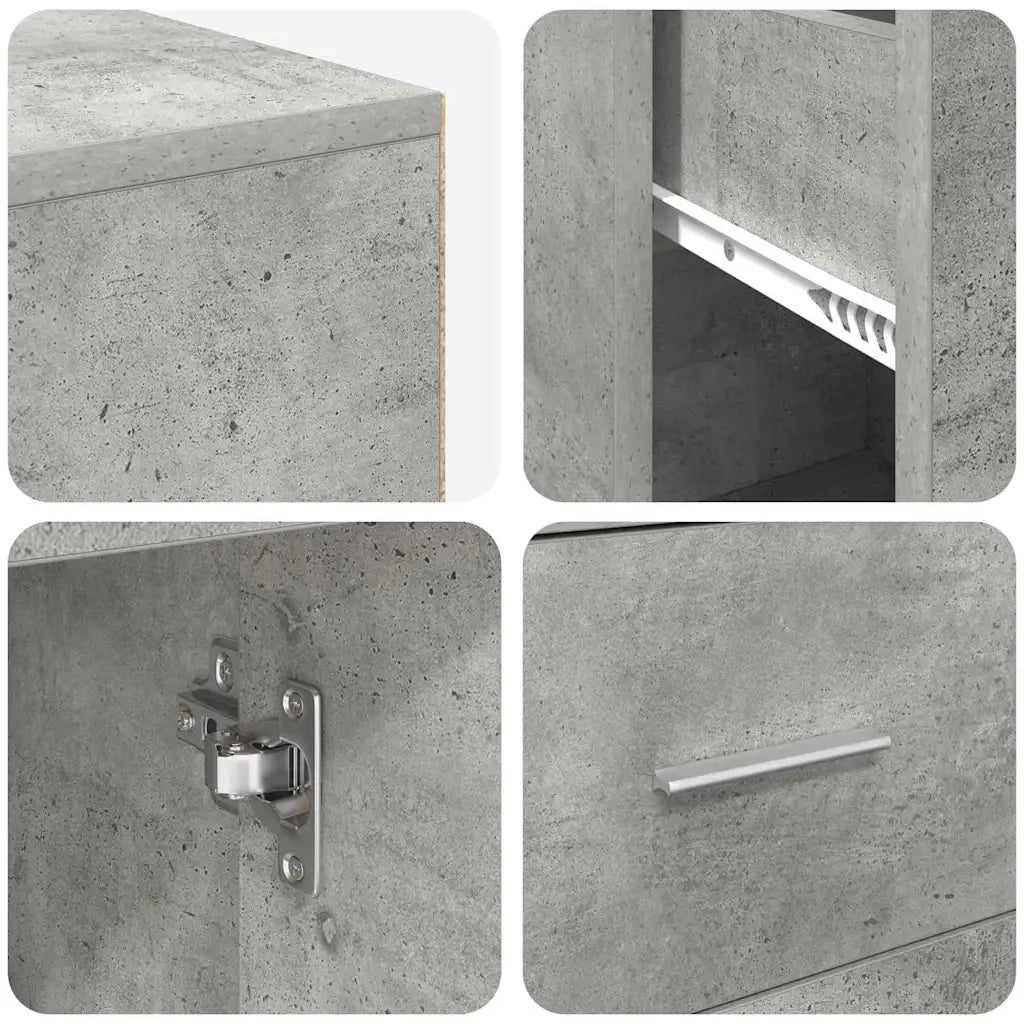 Scrivania ad angolo Grigio cemento 102 x 88 x 75 cm 3337276