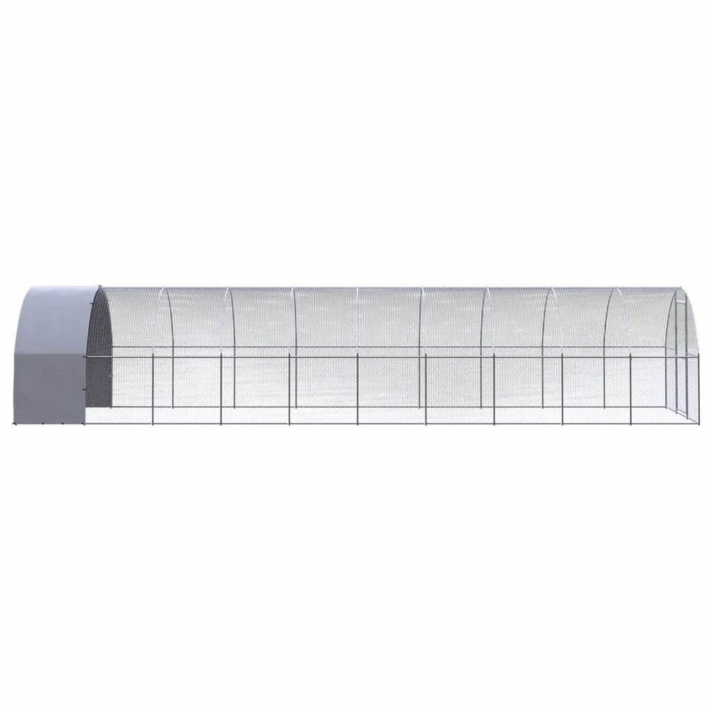 Gabbia per Polli da Esterno 3x10x2 m in Acciaio Zincato 3095476