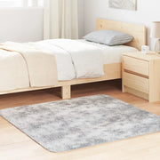 Tappeto Shaggy a Pelo Lungo NAVARRA Grigio Argento 120x120cm 4102868