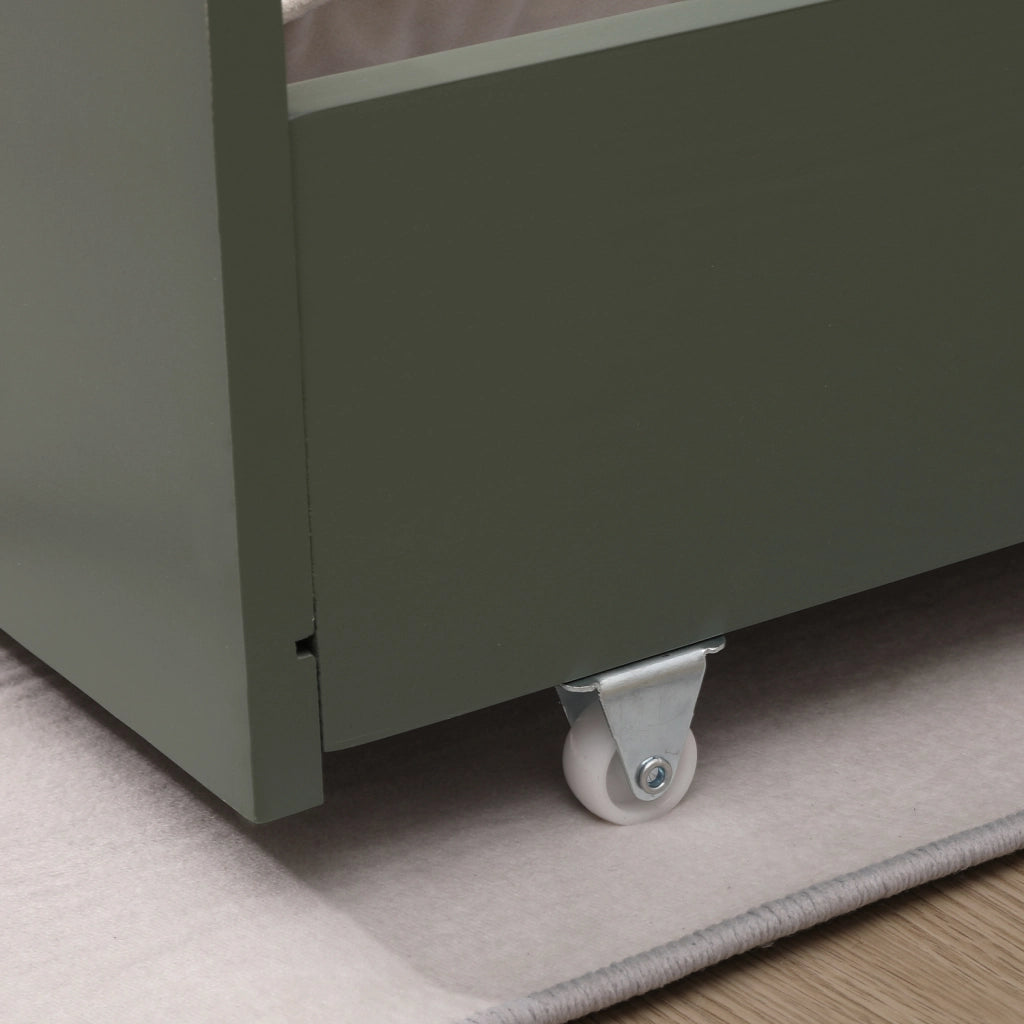 Letto a cabina per bambini 190x90cm verde con cassetti MARCEAU