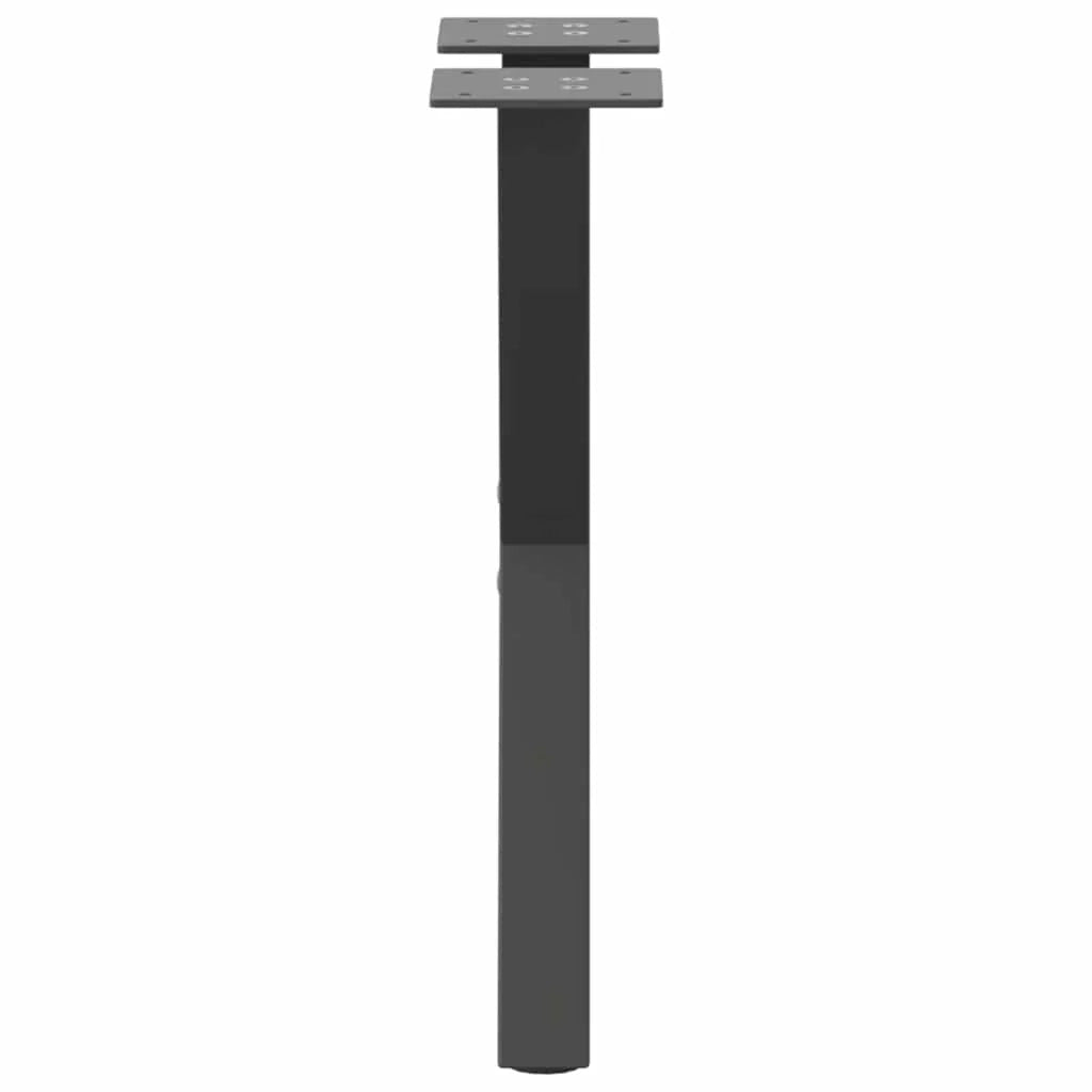 Set di 2 gambe robuste per tavolino da caffè a forma di X 28 x 42 cm con piedini livellanti design moderno acciaio antracite 02_0057165