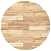 Piano Tavolo | Superficie Tavolo | Piano Scrivania Rotondo ?80x2 cm in Legno Massello di Acacia