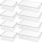 Organizzatori di carrello trasparenti - 8 pezzi - 23 cm - sistema di archiviazione per cosmetici