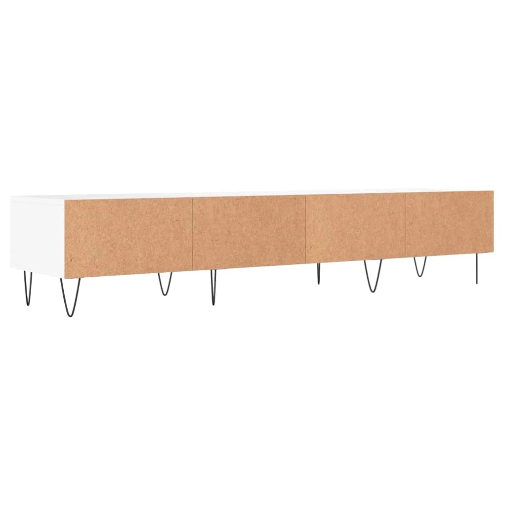 Mobile TV multimediale mensola TV credenza mobile TV sala da pranzo soggiorno camera da letto 150 x 36 x 30 cm legno ingegnerizzato bianco 02_0026020
