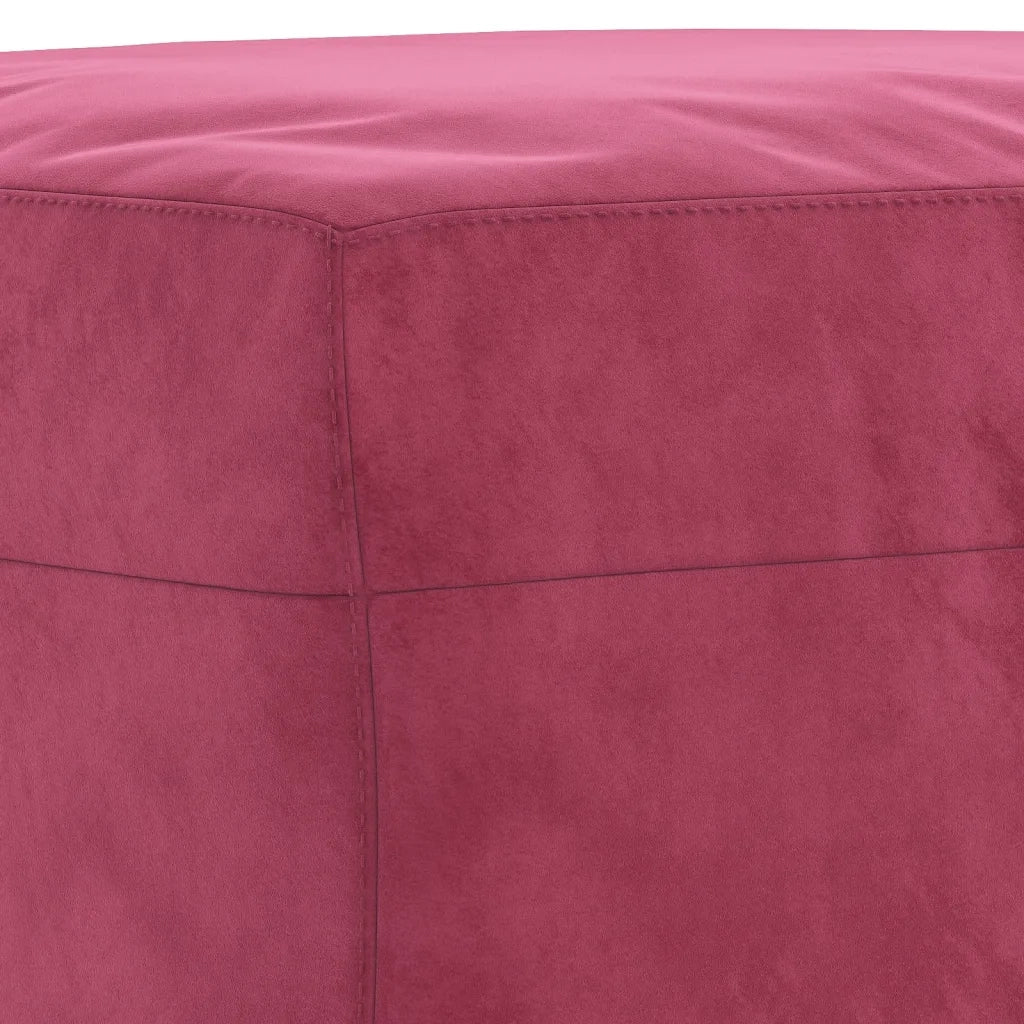 Set di Divani 3 pz Rosso Vino in Velluto