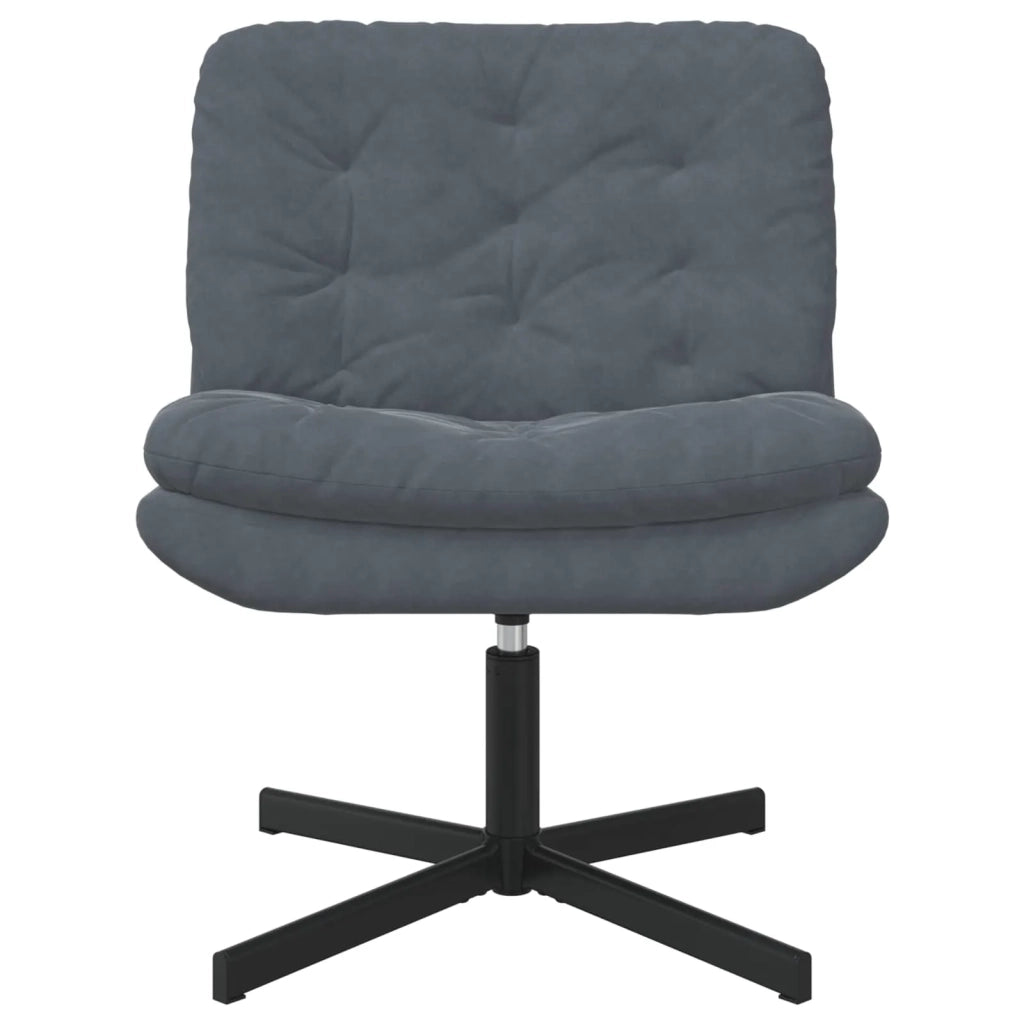 Poltrona Relax con Base-Poltroncina Girevole Grigio scuro 63 x 75 x 76 cm