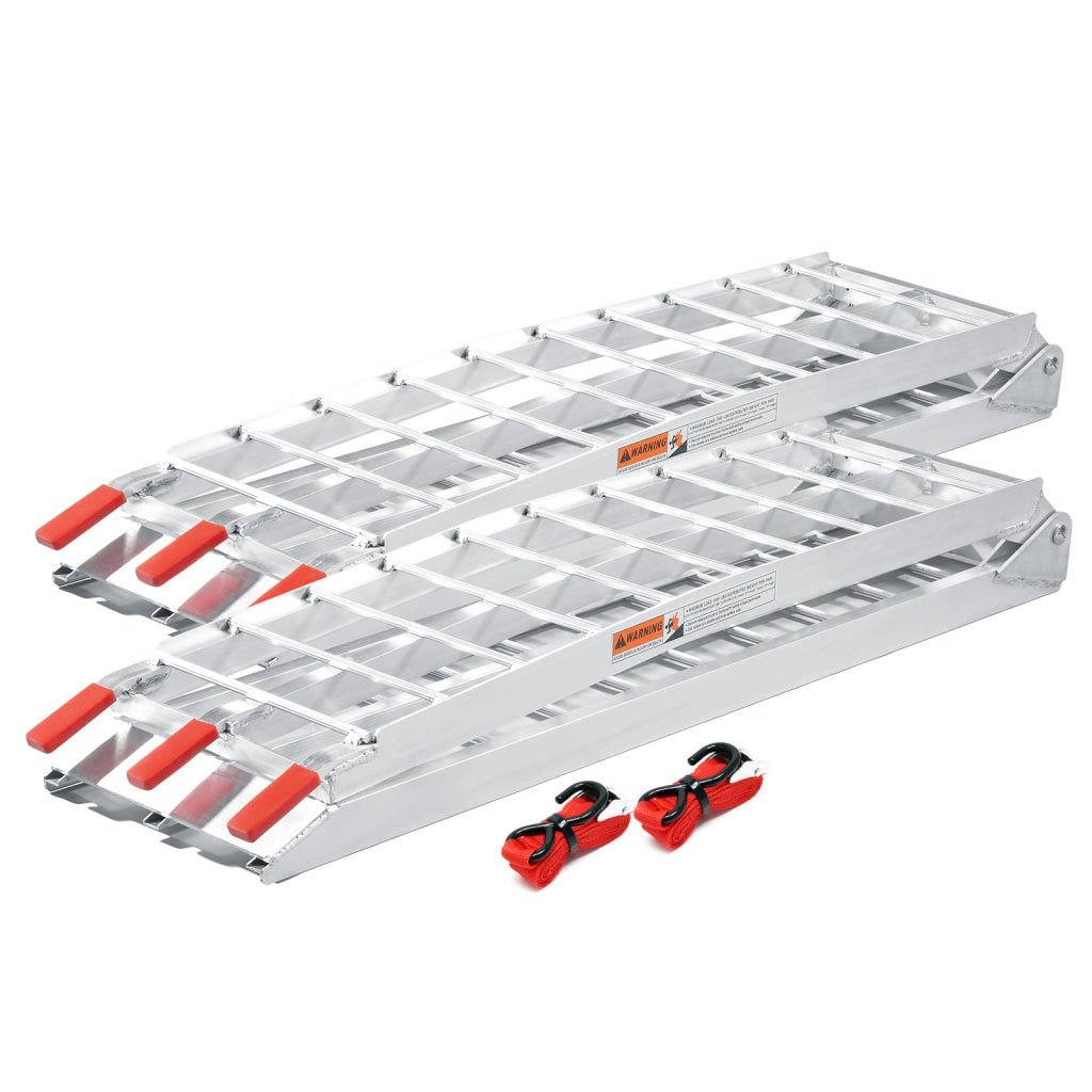 2x rampe di carico pieghevoli per moto e ATV Con piedi 226 cm In alluminio Portata max 1360 kg