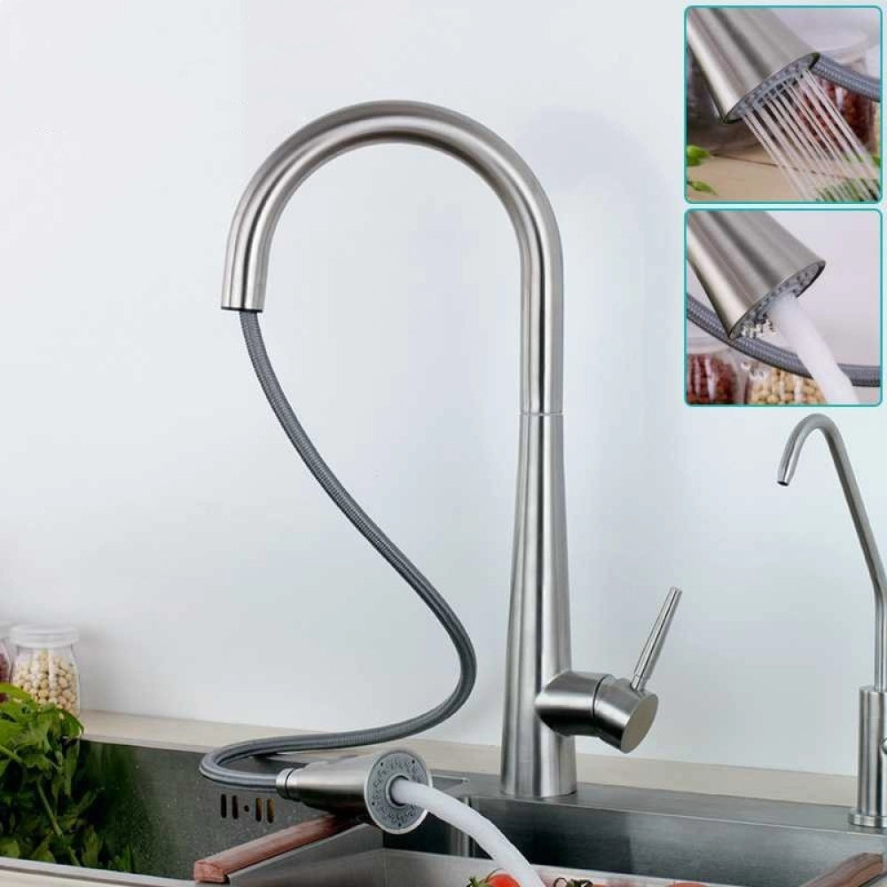 Miscelatore rubinetto da cucina con doccetta monocomando canna alta  52692
