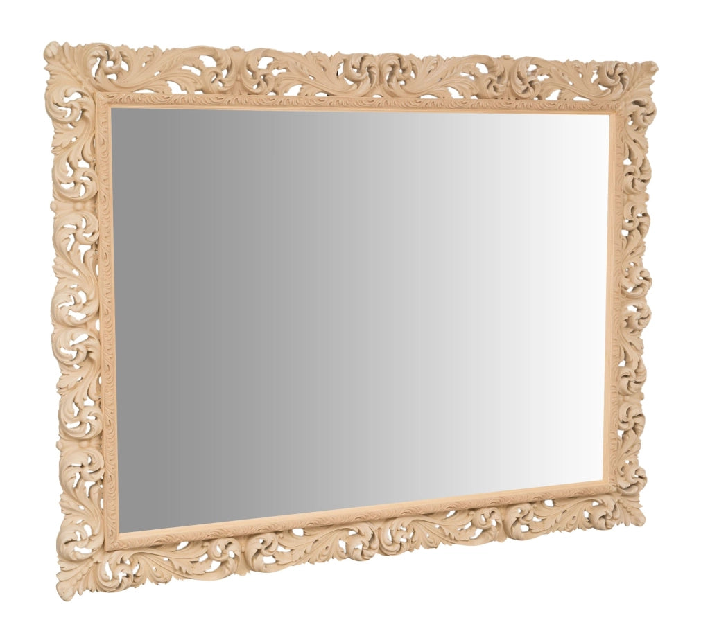 Biscottini SPECCHIERA DA PARETE IN LEGNO FINITURA GREZZA MADE IN ITALY realizzata Offerta