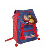 Trade Shop - Zaino Estensibile Scuola Elementare E Media Zainetto 38x28x13 Cm Masha E Orso -