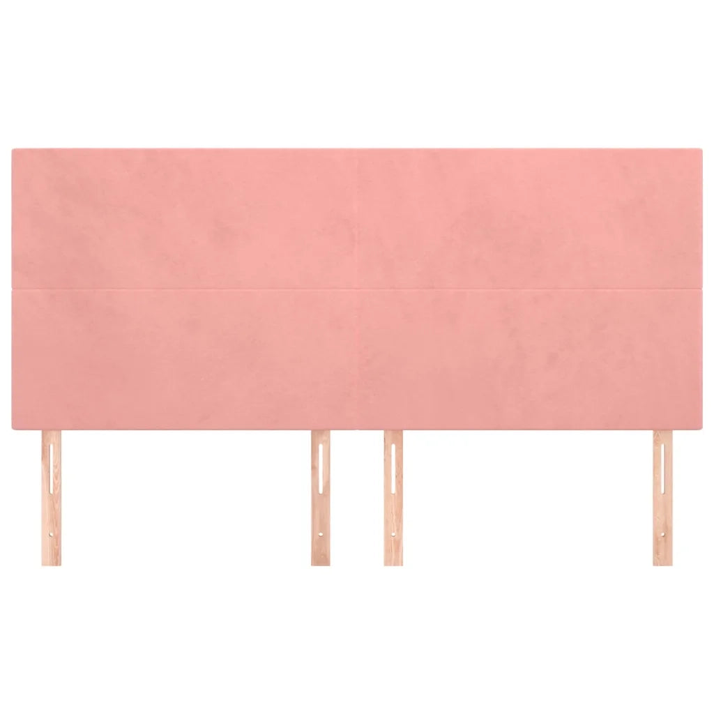 Testiera | Testata Rosa 200x5x118/128 cm Velluto