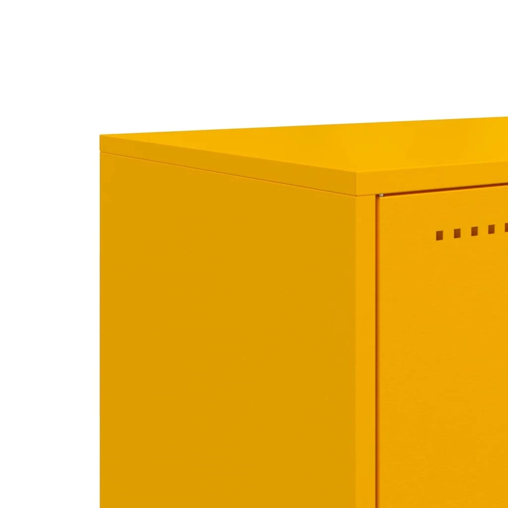 Mobile TV multimediale mensola TV credenza TV sala da pranzo soggiorno camera da letto giallo senape 68,5 x 39 x 60,5 cm acciaio giallo 02_0027672