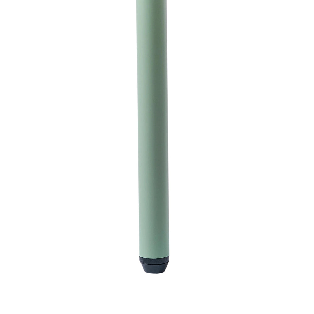 Sedia da sala da pranzo Rivestimento bouclé verde chiaro Base leggera Struttura in ferro Design retrò