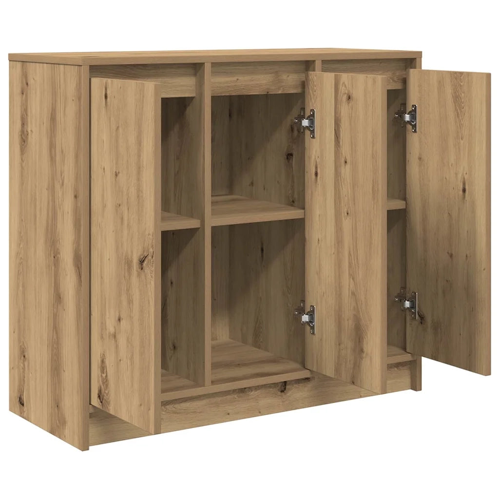 Credenza Rovere Artigianale 85x34x76 cm in Legno Multistrato 861633