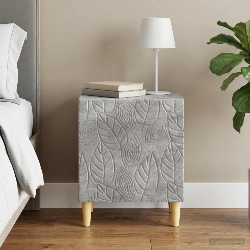 Comodino Grigio Cemento 43 x 34,5 x 50 cm Legno ingegnerizzato 895031