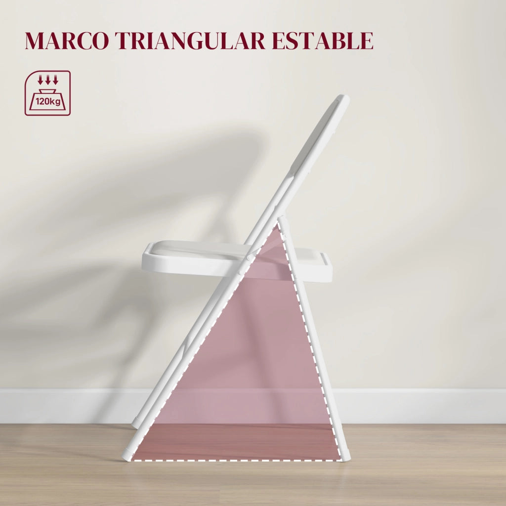 Sedia da ufficio ¨C zephmum ¨C bianco metallo 45x46x78 cm