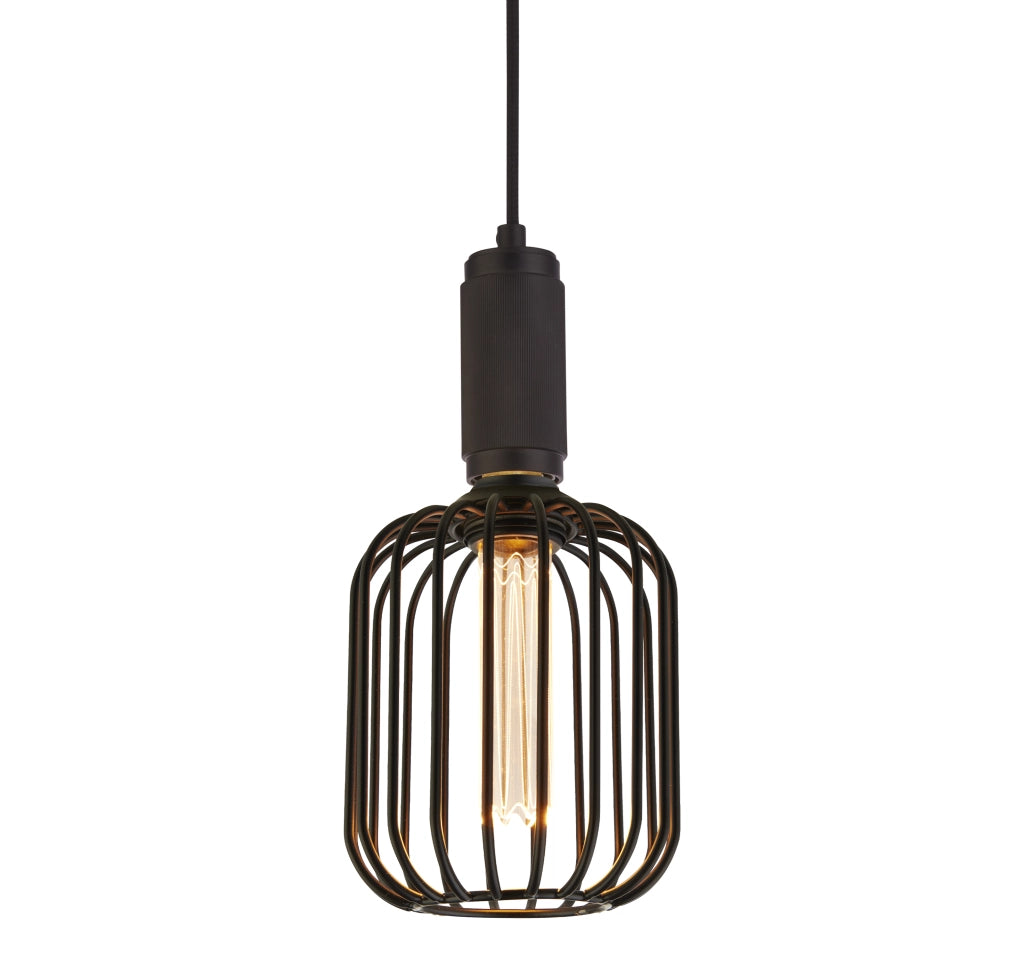 Sospensione Contemporanea Suspension Acciaio Nero 1 Luce E27
