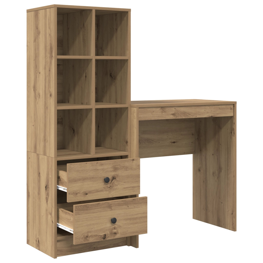 Scrivania con Storage Rovere Artigianale Legno Ingengerizzato