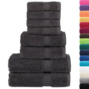 Set ASciugamani SOLUND 8 pz | Teli per bagno Antracite 600 gsm
