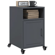 Comodini 2 pz-Set di 2 Tavolino da notte Antracite 36x39x59 cm in Acciaio