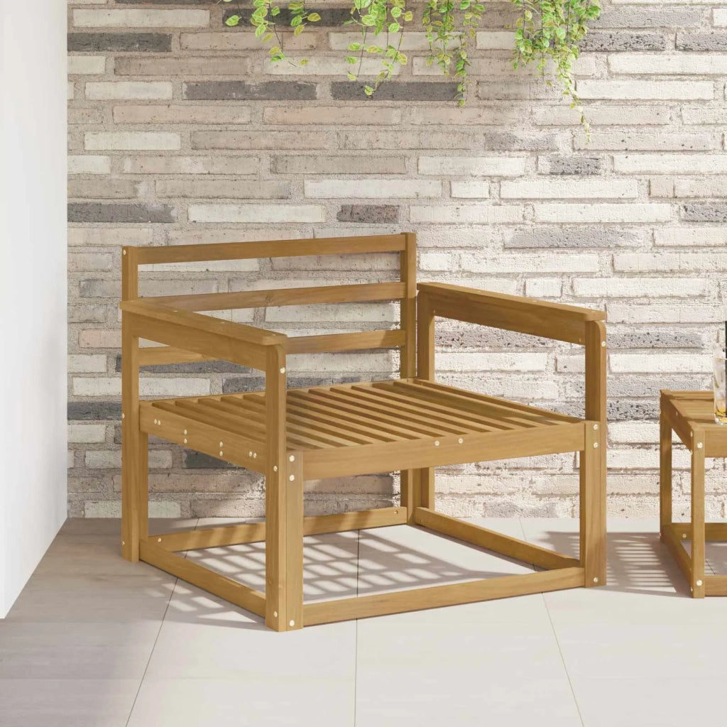 Divano centrale per esterno Legno di Acacia Massello Bianco