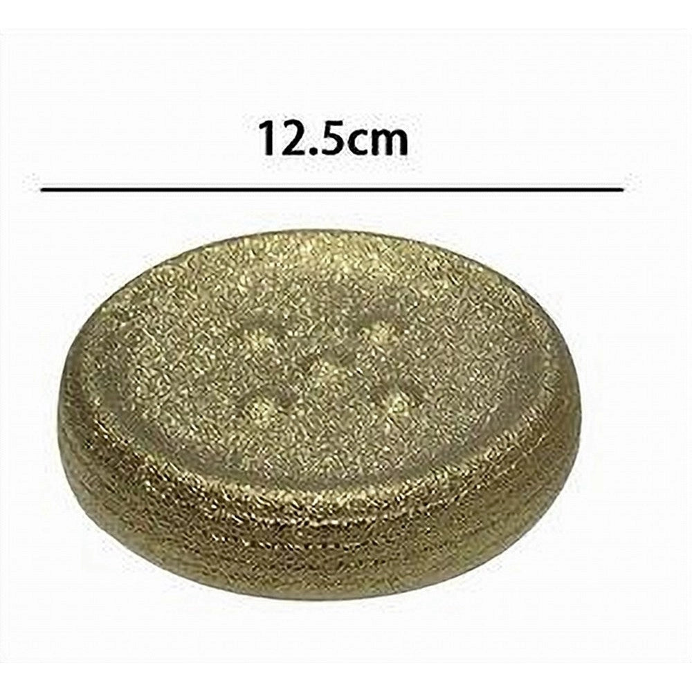 Trade Shop - Piattino Porta Sapone Saponetta Dorato Rigato Accessorio Arredo Per Bagno 59936 -