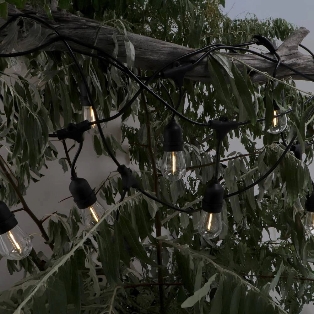 Ledme ghirlanda led solare 3w 10 lampadine e27 per esterno ip65 3000k calda